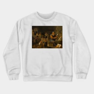 The Alchemist by David Teniers the Younger Crewneck Sweatshirt